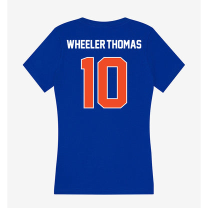 Boise State - NCAA Men's Basketball : Damari Wheeler-Thomas - Women's V-Neck T-Shirt-1