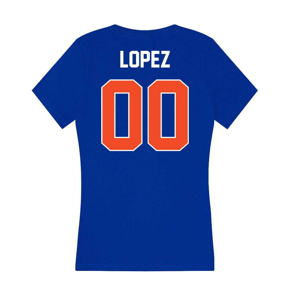 Boise State - NCAA Women's Gymnastics : Emily Lopez - Women's V-Neck T-Shirt-1