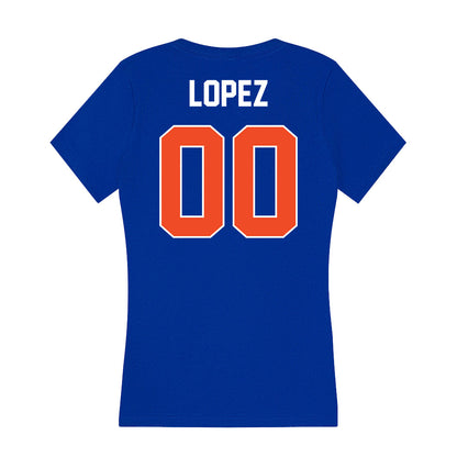 Boise State - NCAA Women's Gymnastics : Emily Lopez - Women's V-Neck T-Shirt-1