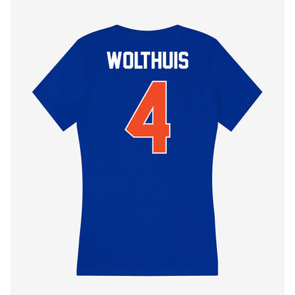 Boise State - NCAA Beach Volleyball : Elli Wolthuis - Women's V-Neck T-Shirt-1