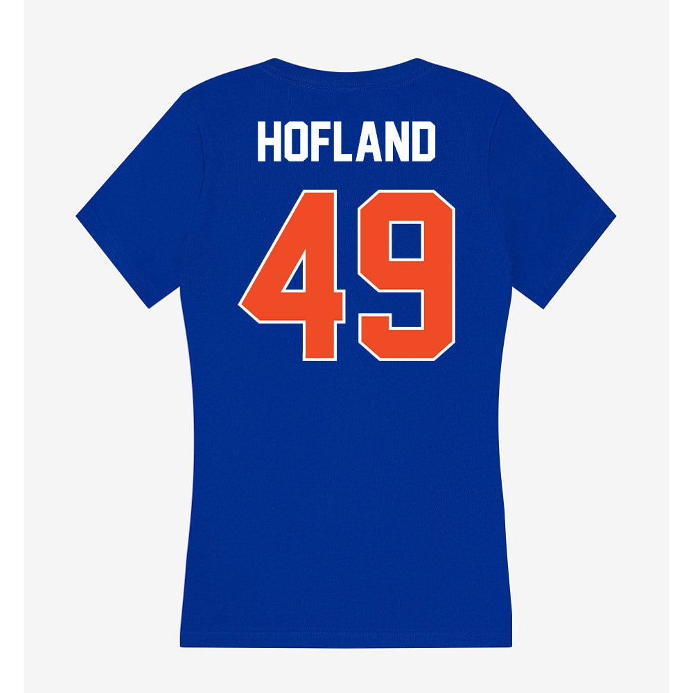 Boise State - NCAA Football : Beckham Hofland - Women's V-Neck T-Shirt-1