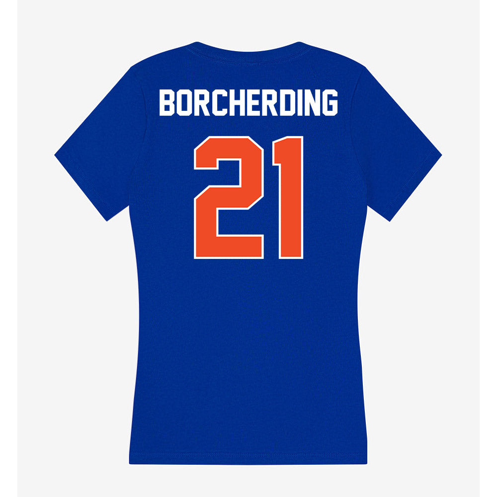 Boise State - NCAA Women's Basketball : Mason Borcherding - Women's V-Neck T-Shirt-1
