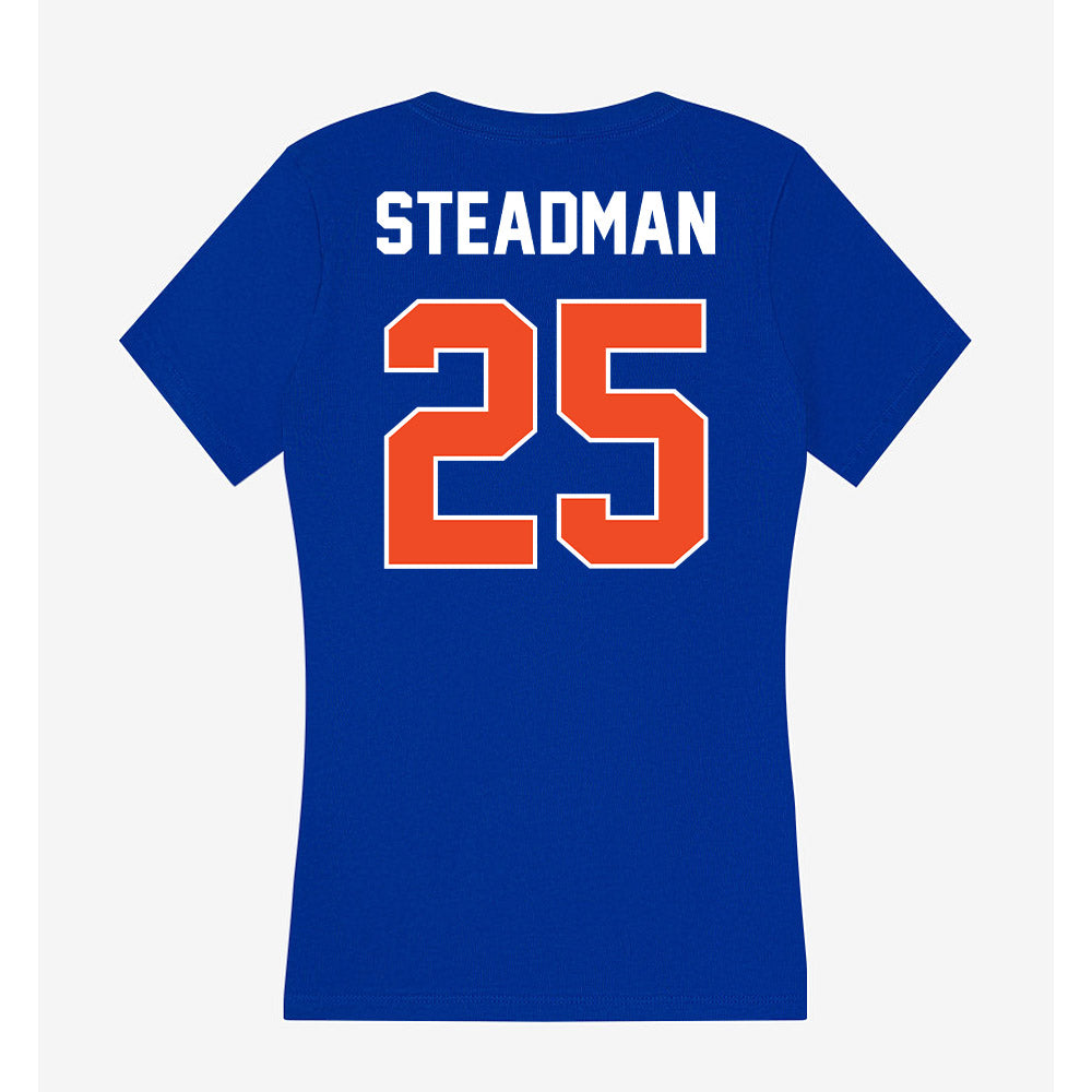 Boise State - NCAA Women's Basketball : Josee Steadman - Women's V-Neck T-Shirt-1