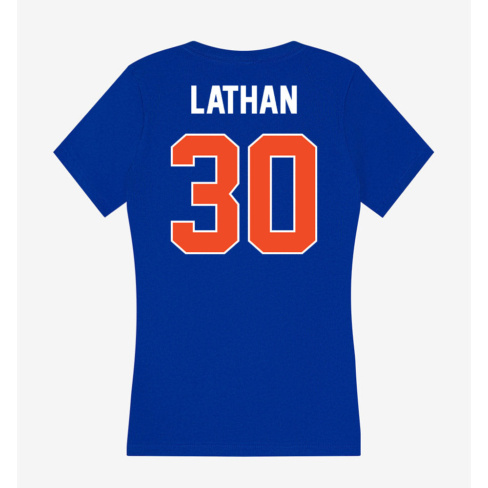 Boise State - NCAA Men's Basketball : Ethan Lathan - Women's V-Neck T-Shirt-1