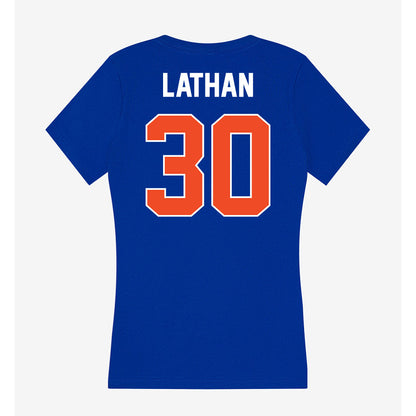 Boise State - NCAA Men's Basketball : Ethan Lathan - Women's V-Neck T-Shirt-1