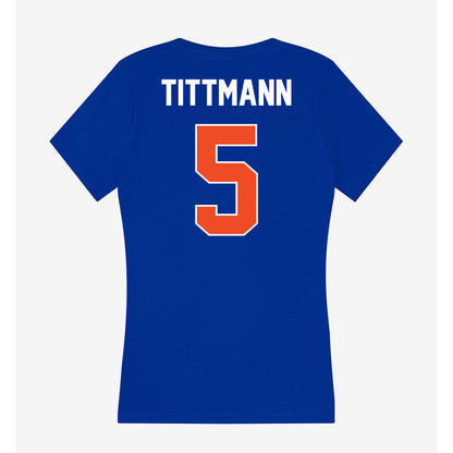 Boise State - NCAA Women's Volleyball : Azlynn Tittmann - Women's V-Neck T-Shirt-1