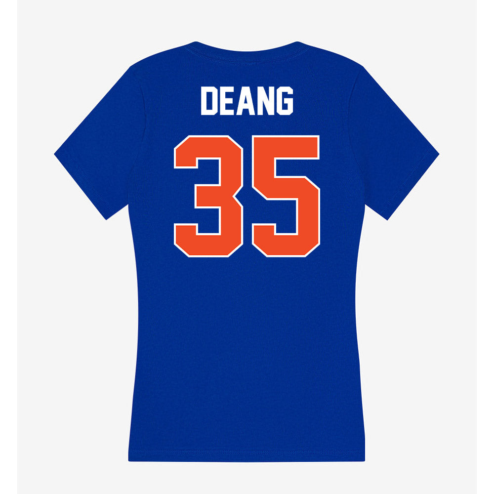 Boise State - NCAA Men's Basketball : Jikany Deang - Women's V-Neck T-Shirt-1