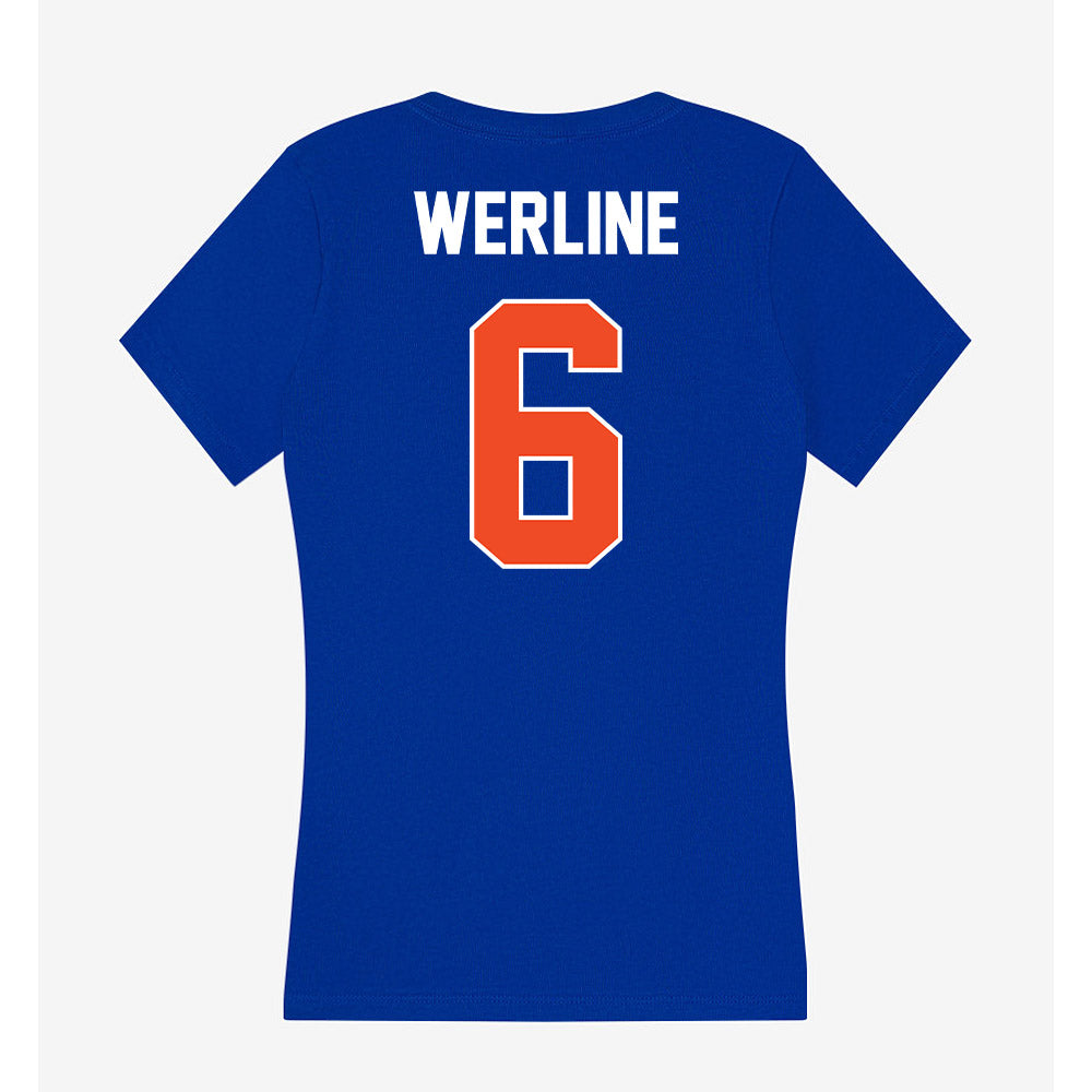 Boise State - NCAA Women's Gymnastics : Mahleea Werline - Women's V-Neck T-Shirt-1