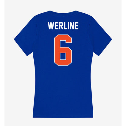 Boise State - NCAA Women's Gymnastics : Mahleea Werline - Women's V-Neck T-Shirt-1