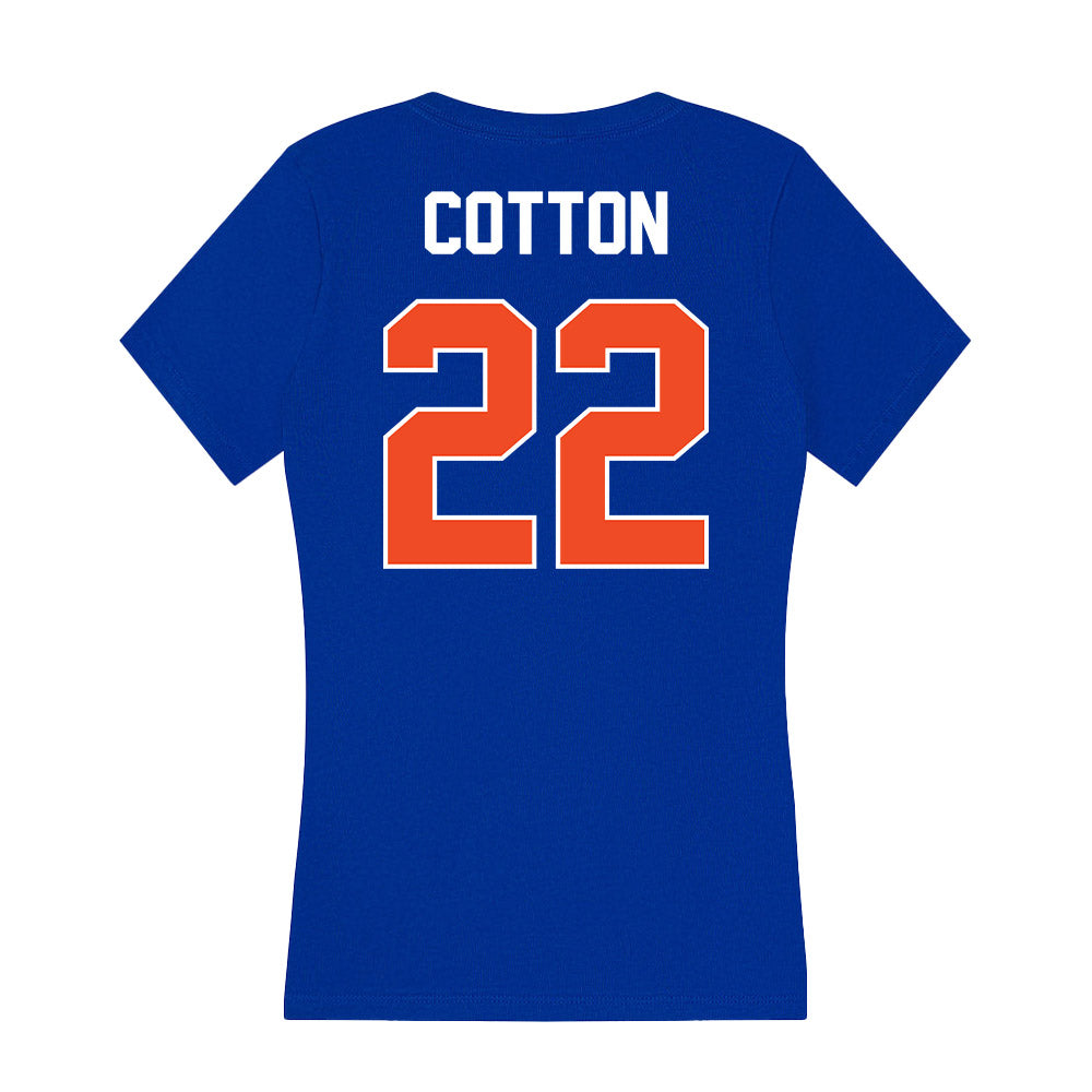 Boise State - NCAA Women's Volleyball : Elle Cotton - Women's V-Neck T-Shirt-1