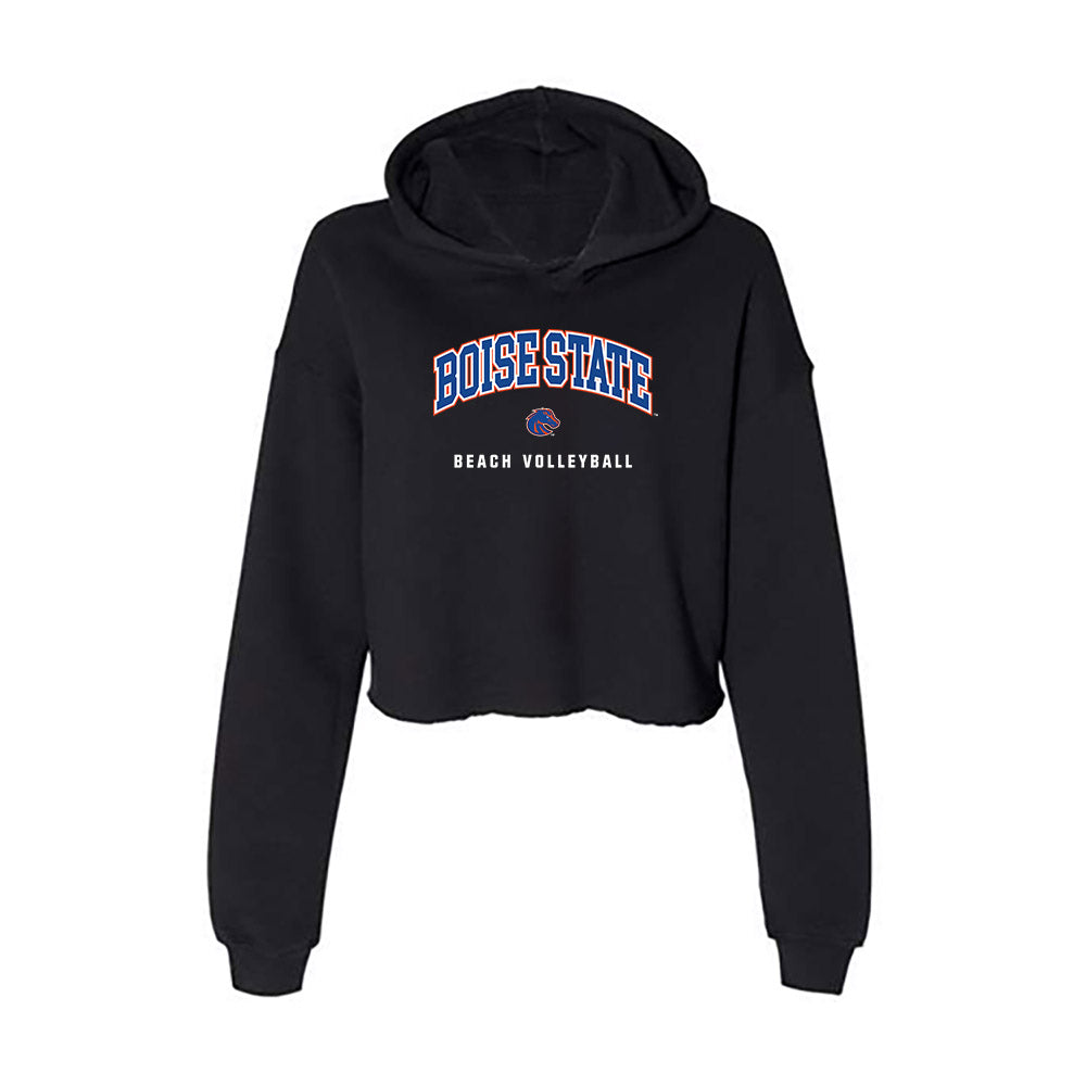 Boise State - NCAA Beach Volleyball : Berkeley Neilson - Women's Crop Fleece Hooded Sweatshirt-0
