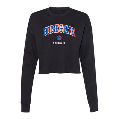 Boise State - NCAA Softball : Ashley Hernandez - Women's Cropped Crew Fleece-0