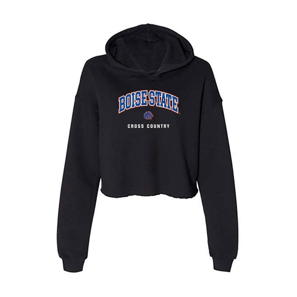 Boise State - NCAA Men's Cross Country : Drew Donahue - Women's Crop Fleece Hoodie-0