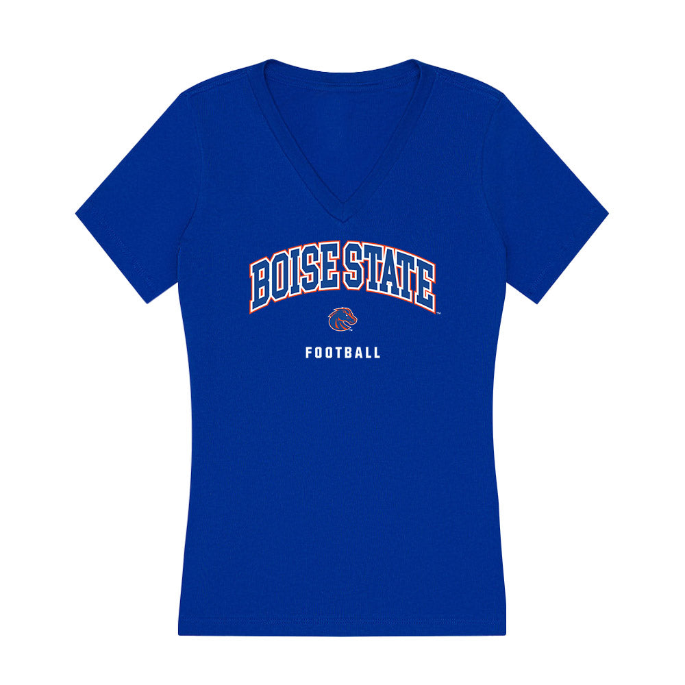 Boise State - NCAA Football : Max Cutforth - Women's V-Neck T-Shirt-0
