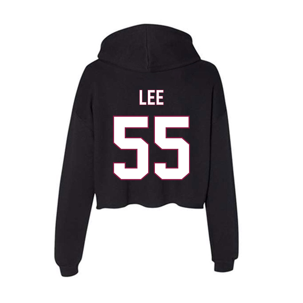 NMSU - NCAA Football : Makyi Lee - Women's Crop Fleece Hooded Sweatshirt-1