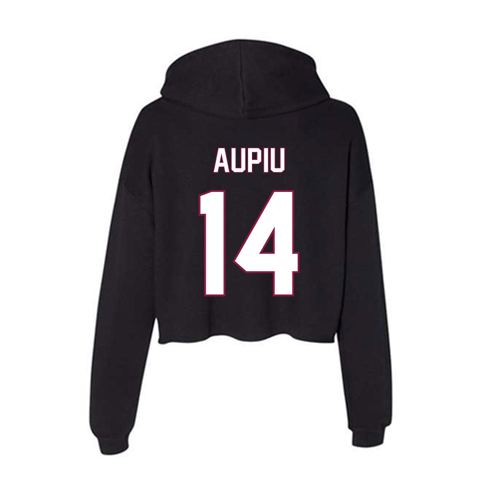 NMSU - NCAA Football : Sone Aupiu - Women's Crop Fleece Hoodie-1