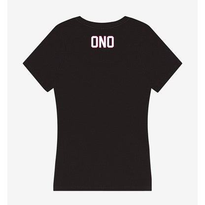 NMSU - NCAA Women's Swimming & Diving : Megan Ono - Women's V-Neck T-Shirt-1