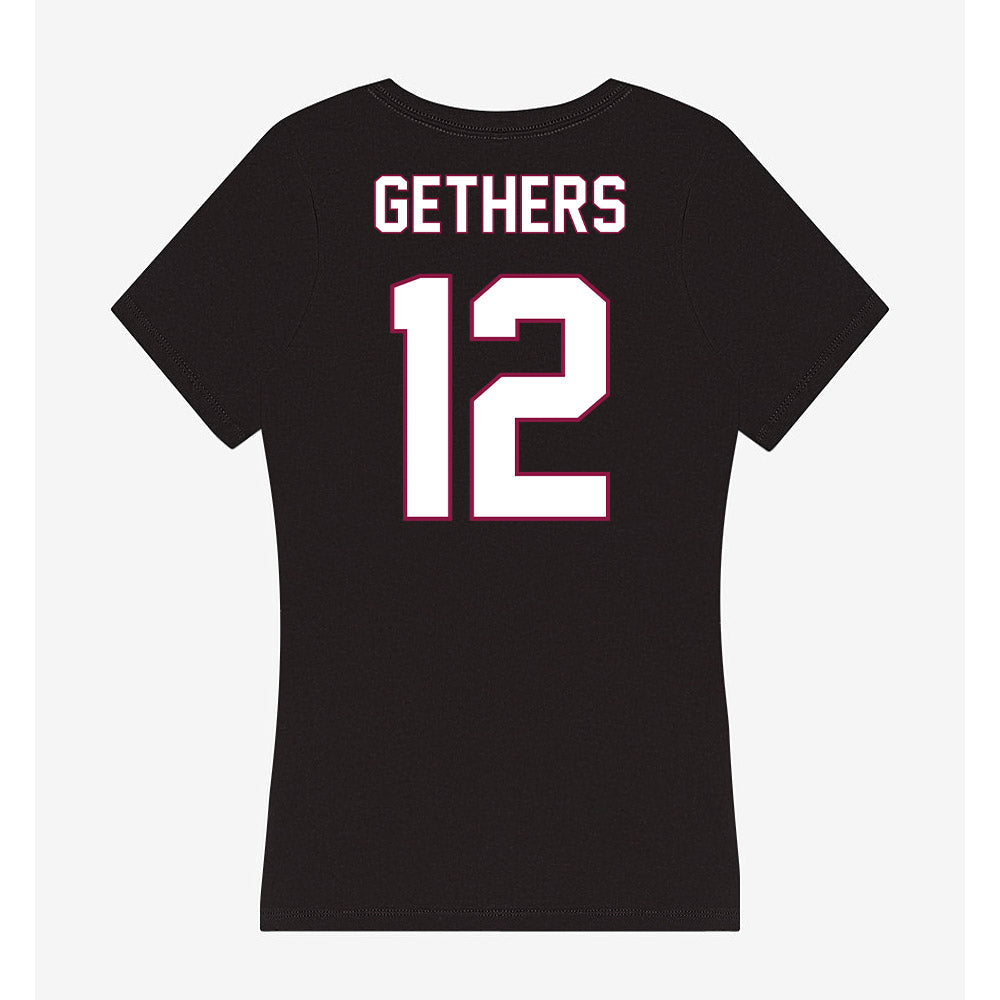 NMSU - NCAA Football : Tory Gethers - Women's V-Neck T-Shirt-1