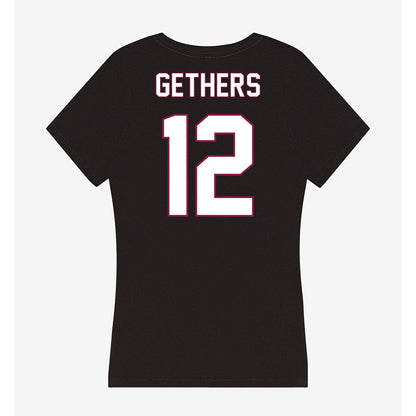 NMSU - NCAA Football : Tory Gethers - Women's V-Neck T-Shirt-1