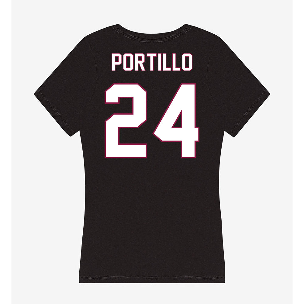 NMSU - NCAA Women's Soccer : Daniela Portillo - Women's V-Neck T-Shirt-1
