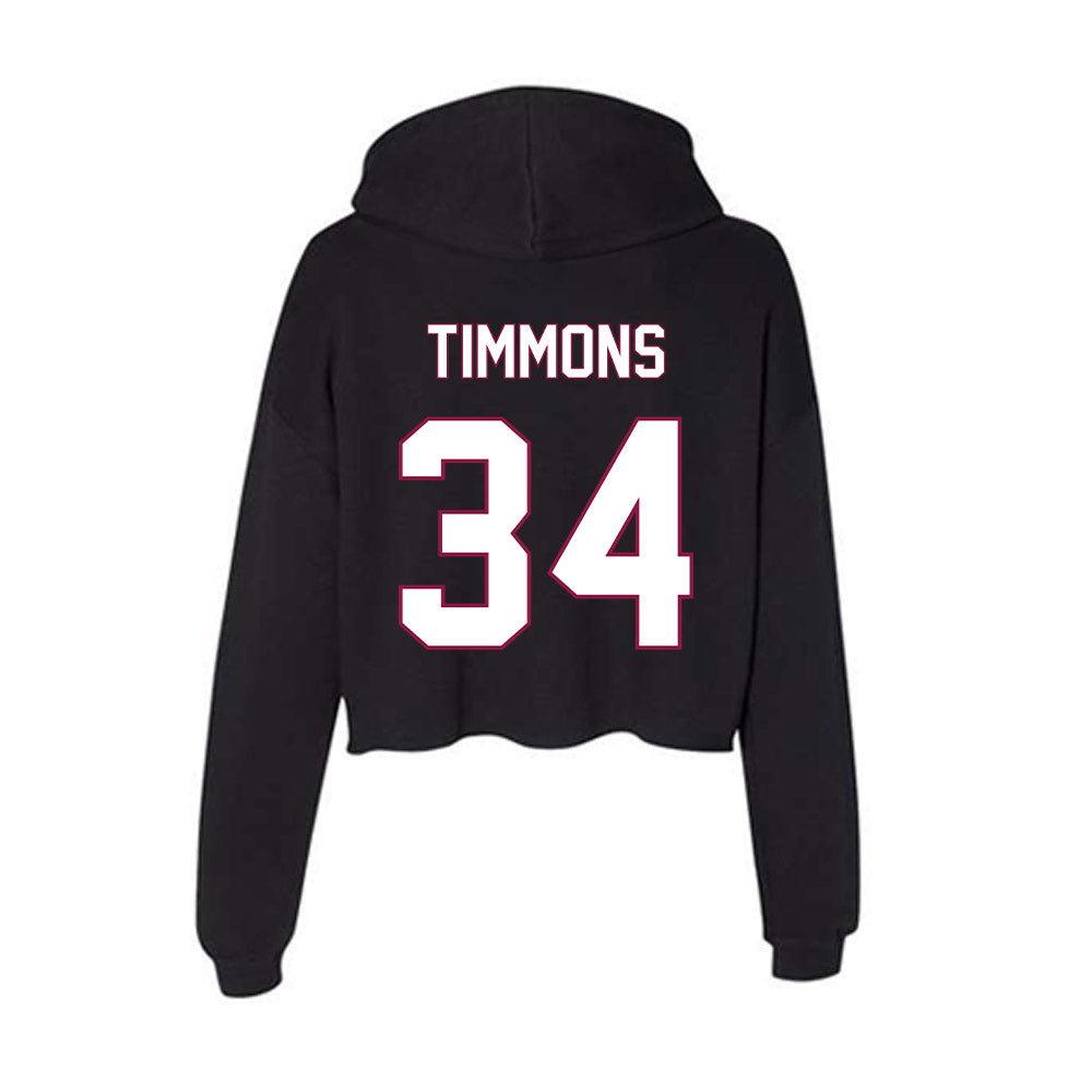 NMSU - NCAA Baseball : Carson Timmons - Women's Crop Fleece Hoodie-1
