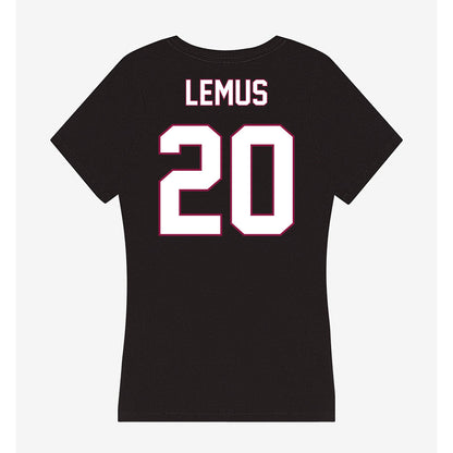 NMSU - NCAA Softball : Kalena Lemus - Women's V-Neck T-Shirt-1