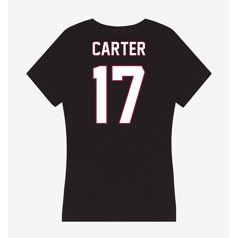 NMSU - NCAA Football : Raylon Carter - Women's V-Neck T-Shirt-1