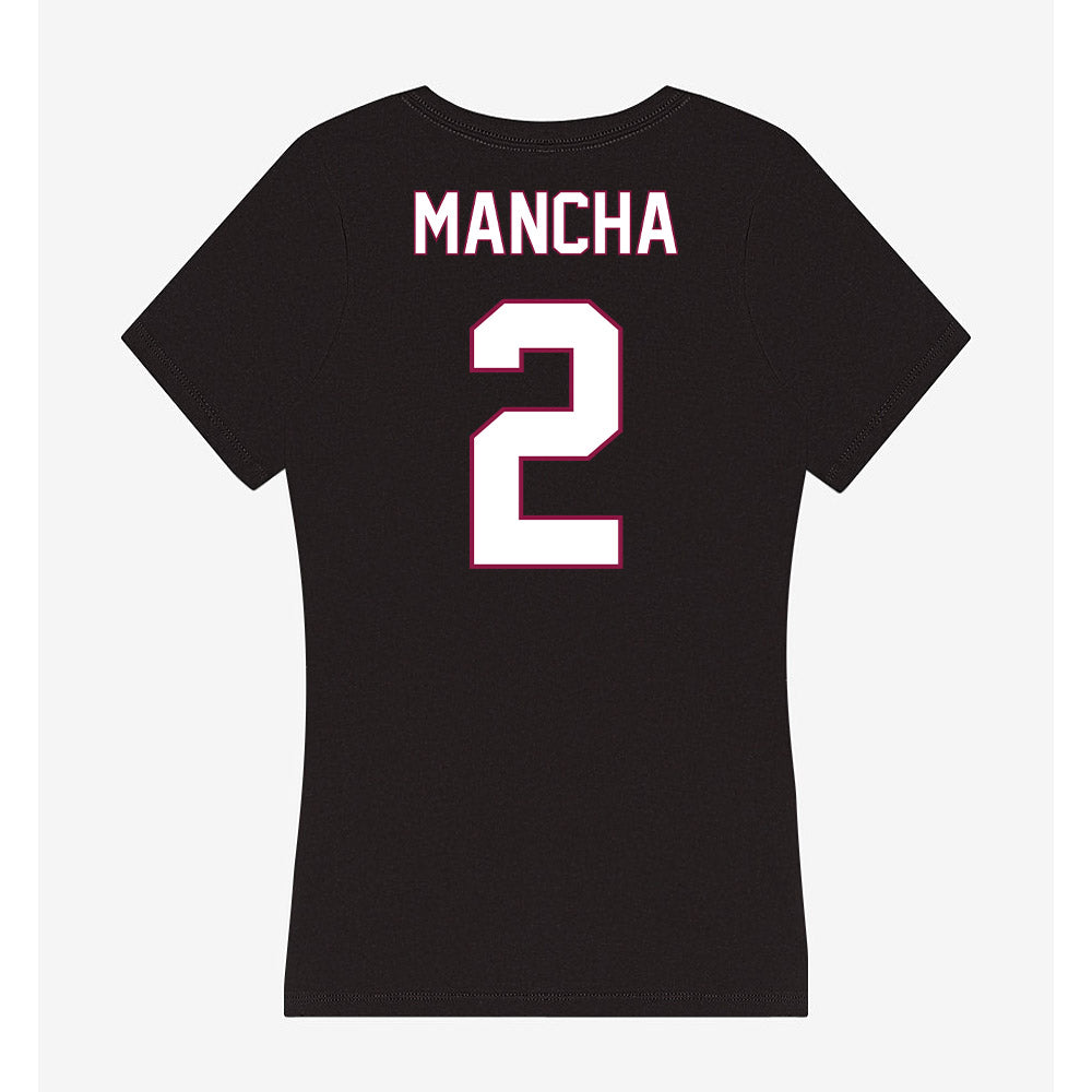 NMSU - NCAA Softball : Jaileen Mancha - Women's V-Neck T-Shirt-1