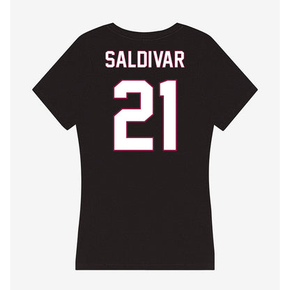 NMSU - NCAA Women's Volleyball : Lilliana Saldivar - Women's V-Neck T-Shirt-1