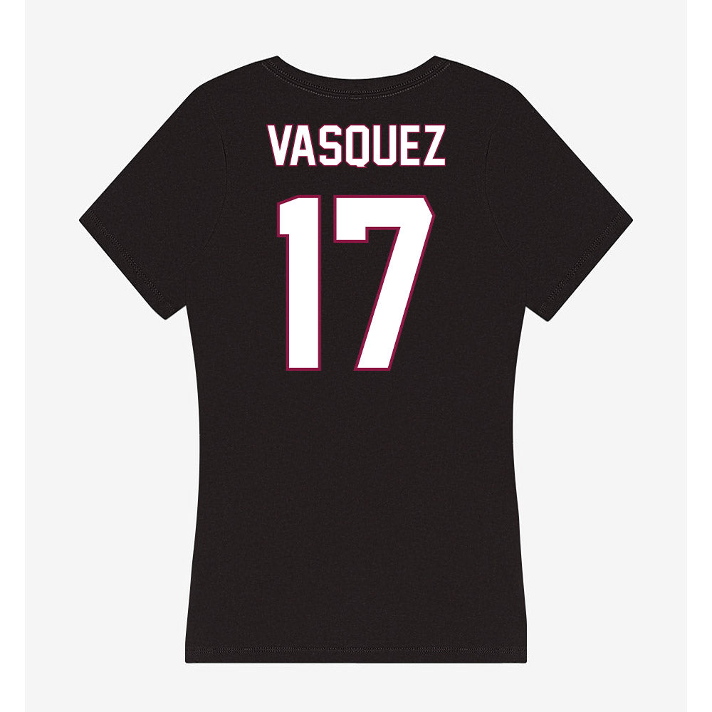 NMSU - NCAA Women's Volleyball : Jazlyn Vasquez - Women's V-Neck T-Shirt-1