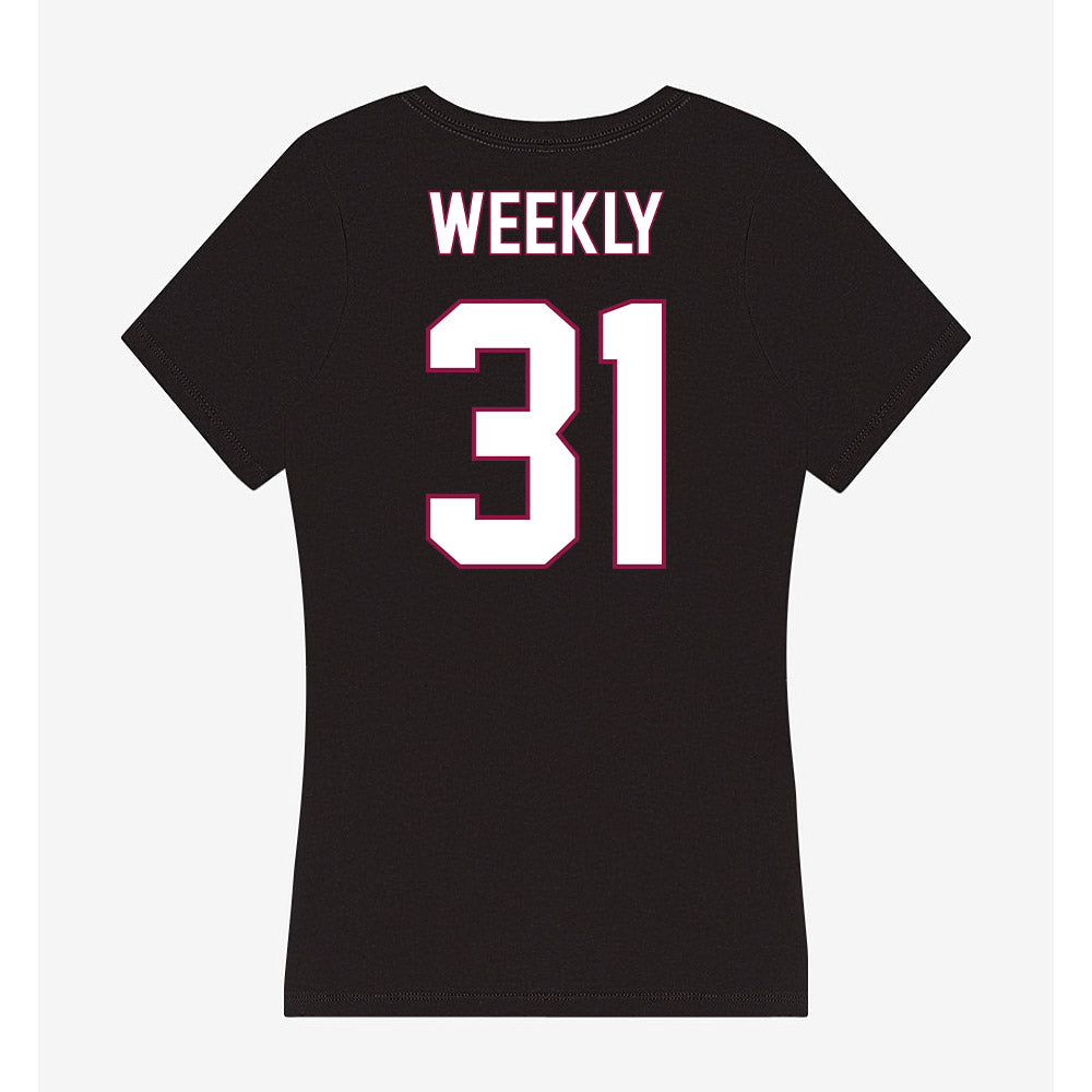 NMSU - NCAA Baseball : Dylan Weekly - Women's V-Neck T-Shirt-1