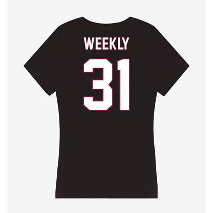 NMSU - NCAA Baseball : Dylan Weekly - Women's V-Neck T-Shirt-1