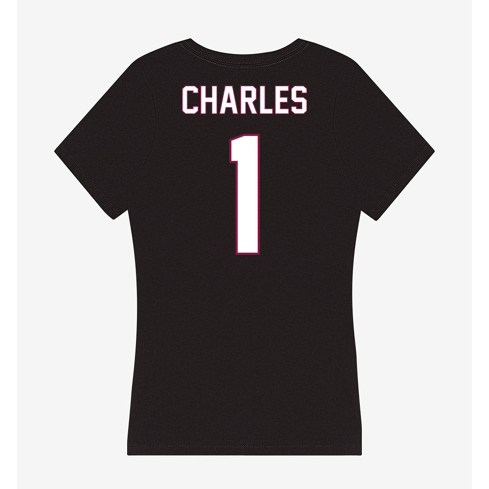 NMSU - NCAA Football : Josiah Charles - Women's V-Neck T-Shirt-1