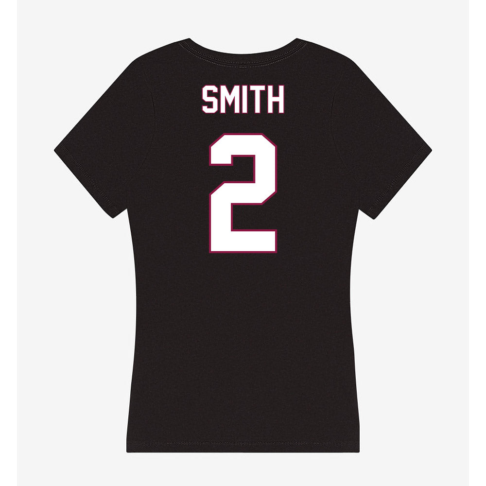 NMSU - NCAA Men's Basketball : Omarr Smith - Women's V-Neck T-Shirt-1