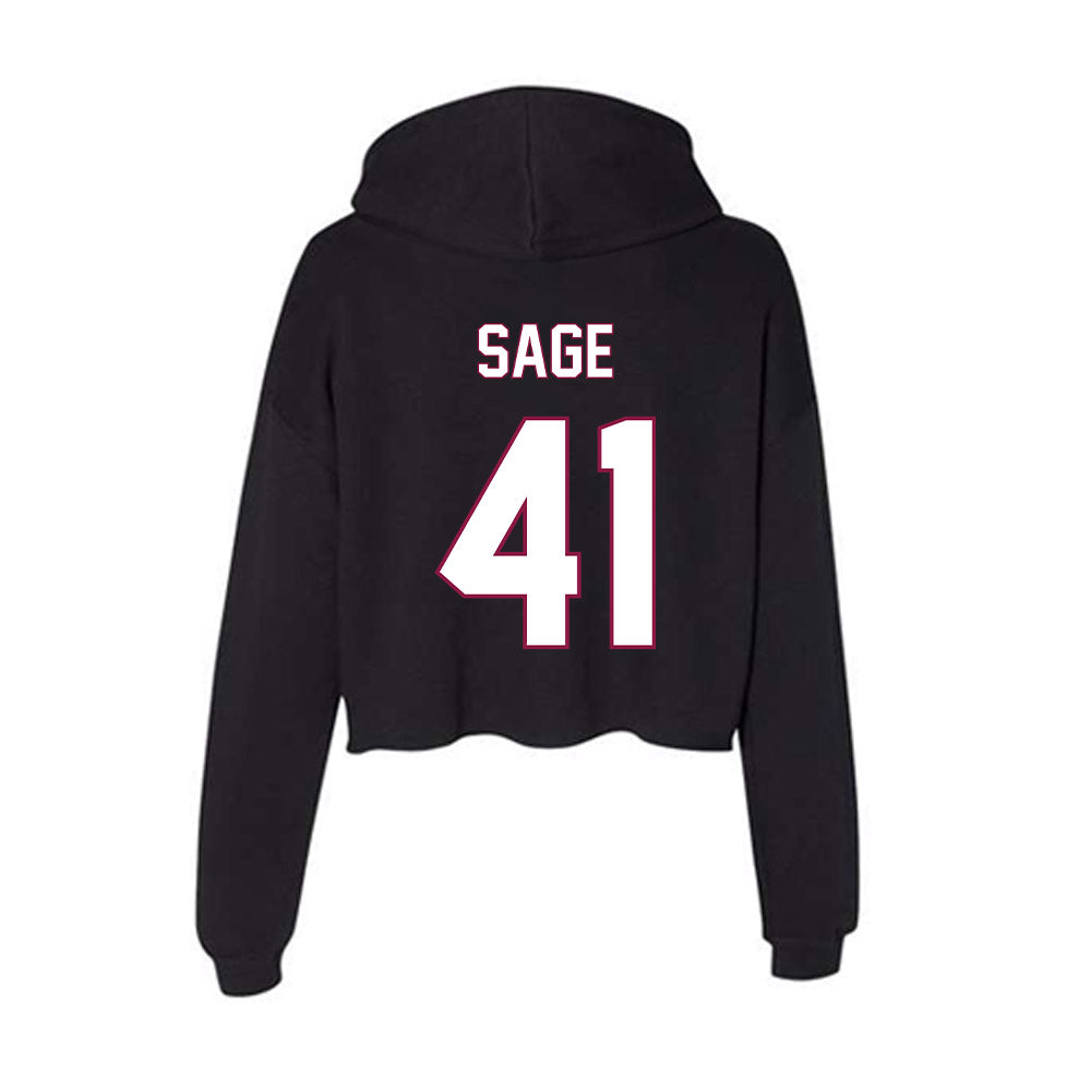 NMSU - NCAA Football : Braydyn Sage - Women's Crop Fleece Hoodie-1