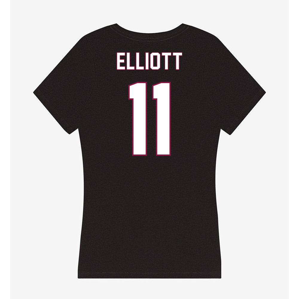 NMSU - NCAA Men's Basketball : Elijah Elliott - Women's V-Neck T-Shirt-1