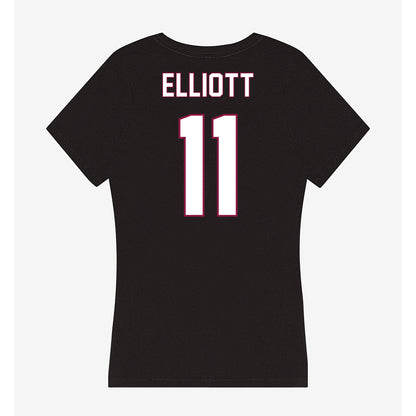 NMSU - NCAA Men's Basketball : Elijah Elliott - Women's V-Neck T-Shirt-1