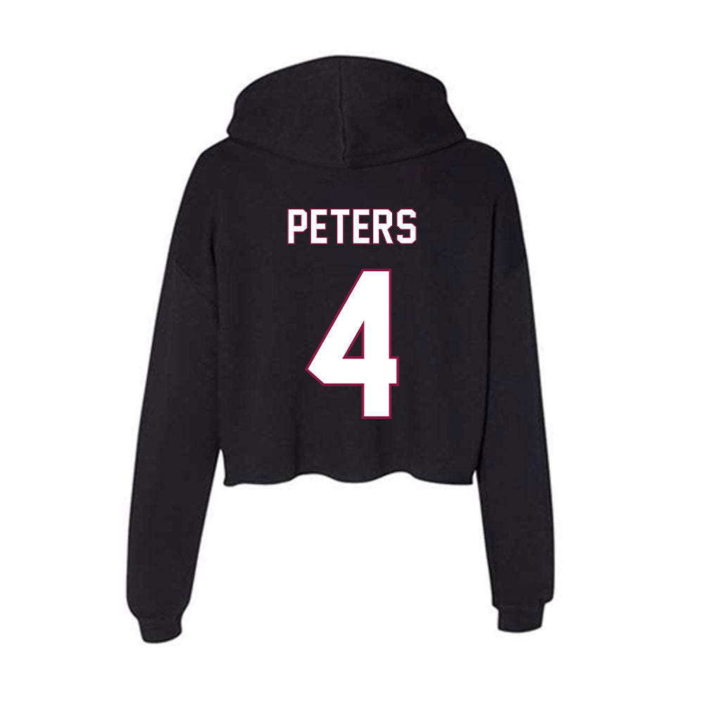 NMSU - NCAA Football : Demarcus Peters - Women's Crop Fleece Hooded Sweatshirt-1