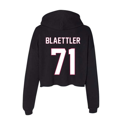 NMSU - NCAA Football : Evan Blaettler - Women's Crop Fleece Hoodie-1