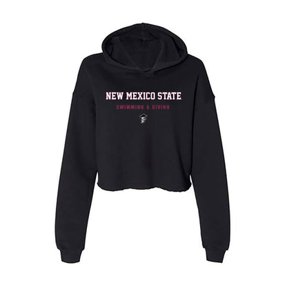 NMSU - NCAA Women's Swimming & Diving : Estel Galo - Women's Crop Fleece Hoodie-0