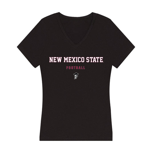 NMSU - NCAA Football : Javon Gillespie - Women's V-Neck T-Shirt-0