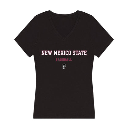 NMSU - NCAA Baseball : Matthew Yarc - Women's V-Neck T-Shirt-0