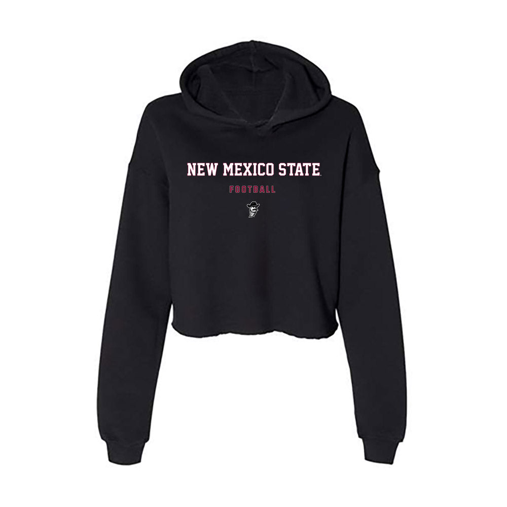 NMSU - NCAA Football : Demarcus Peters - Women's Crop Fleece Hooded Sweatshirt-0