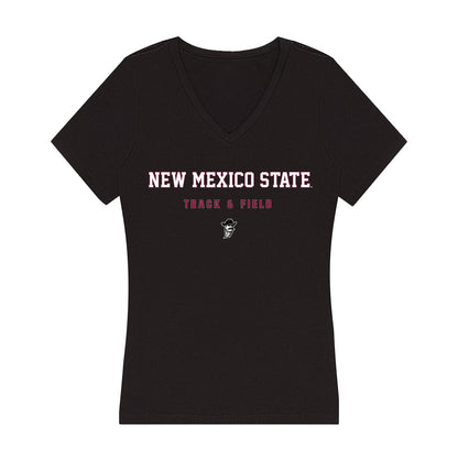 NMSU - NCAA Women's Track & Field : Presley Edwards - Women's V-Neck T-Shirt-0