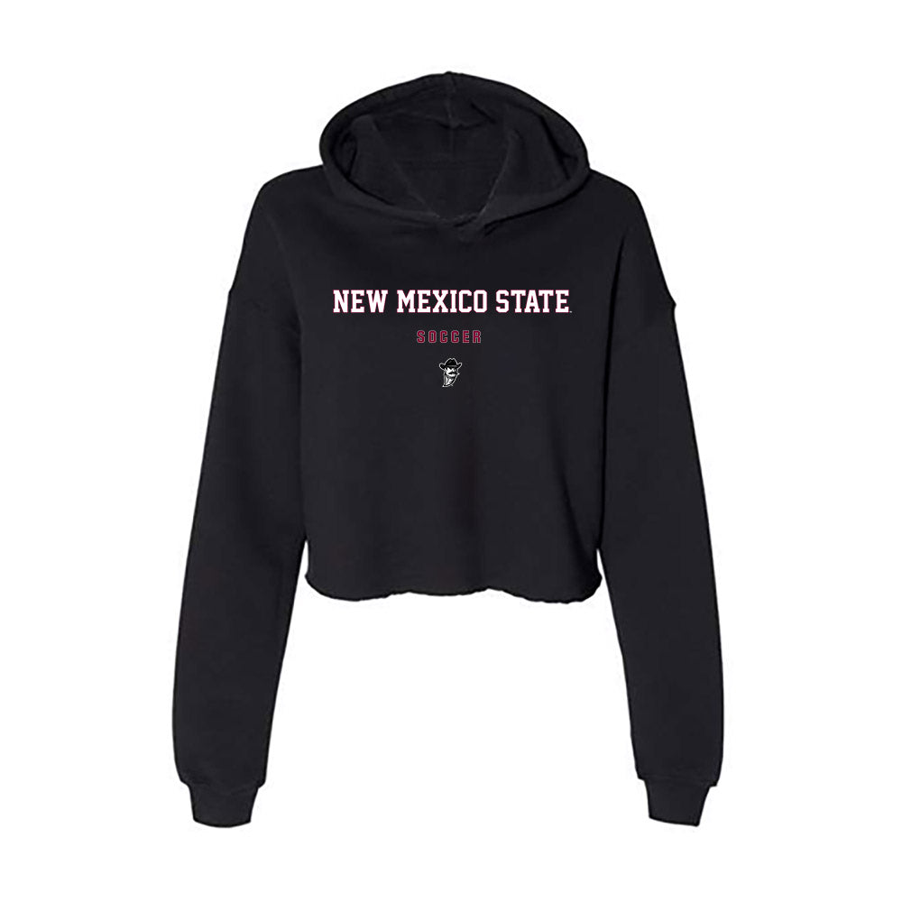 NMSU - NCAA Women's Soccer : Thalia Smith - Women's Crop Fleece Hooded Sweatshirt-0