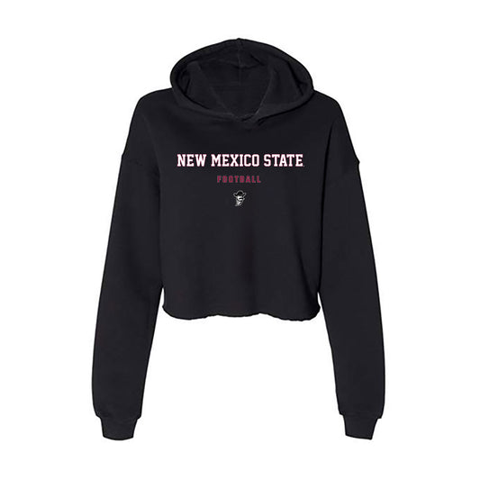 NMSU - NCAA Football : Javon Gillespie - Women's Crop Fleece Hooded Sweatshirt-0