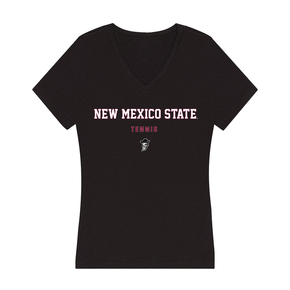 NMSU - NCAA Women's Tennis : Mariella Gelbke - Women's V-Neck T-Shirt-0