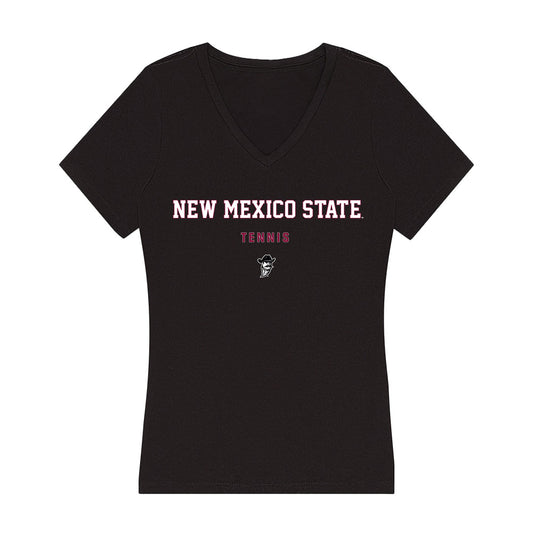 NMSU - NCAA Women's Tennis : Mariella Gelbke - Women's V-Neck T-Shirt-0