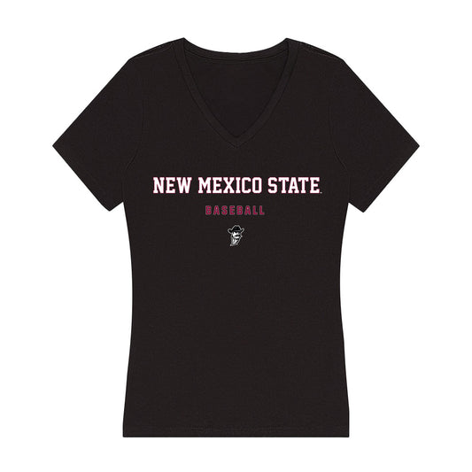 NMSU - NCAA Baseball : Carson Timmons - Women's V-Neck T-Shirt-0