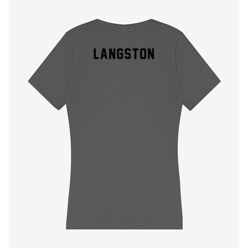 Idaho - NCAA Women's Swimming & Diving : Ava Langston - Women's V-Neck T-Shirt-1
